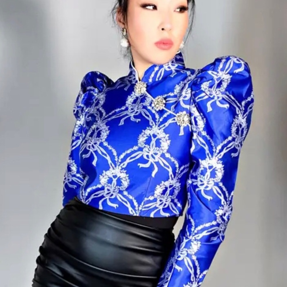 UNDER THE RADAR PUFF LONG SLEEVE BLOUSE